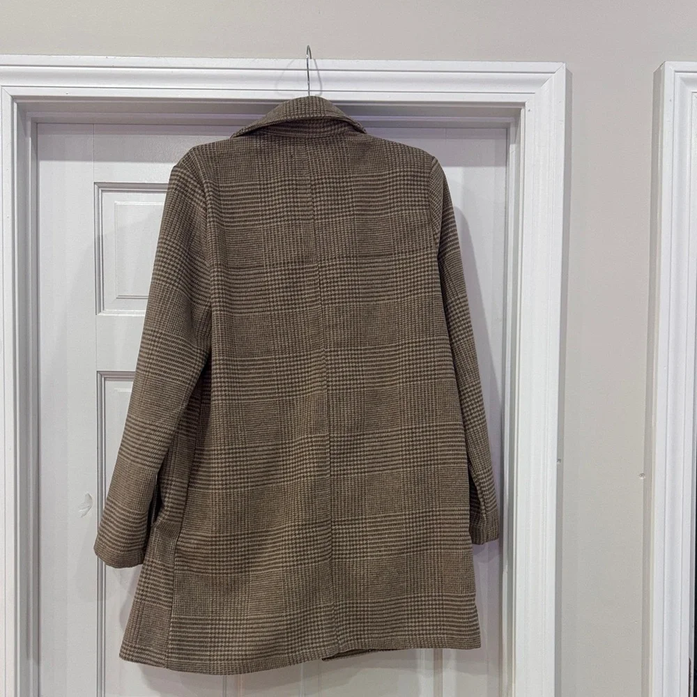 NWT Love Tree Brown Plaid Women's Coat